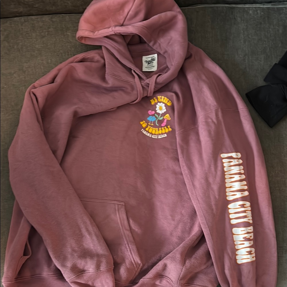 CO Mauve Hoodie with Graphic Print